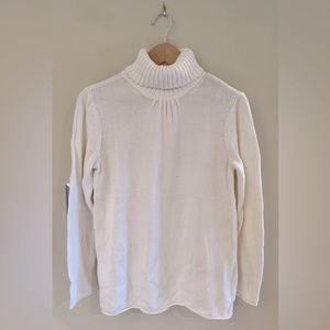 Women’s J. Jill Size M Cream Turtleneck Sweater